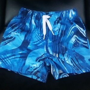 NEW!! "Peyton & Parker"  Family Swim blue tye dye Baby boy Swimtrunks